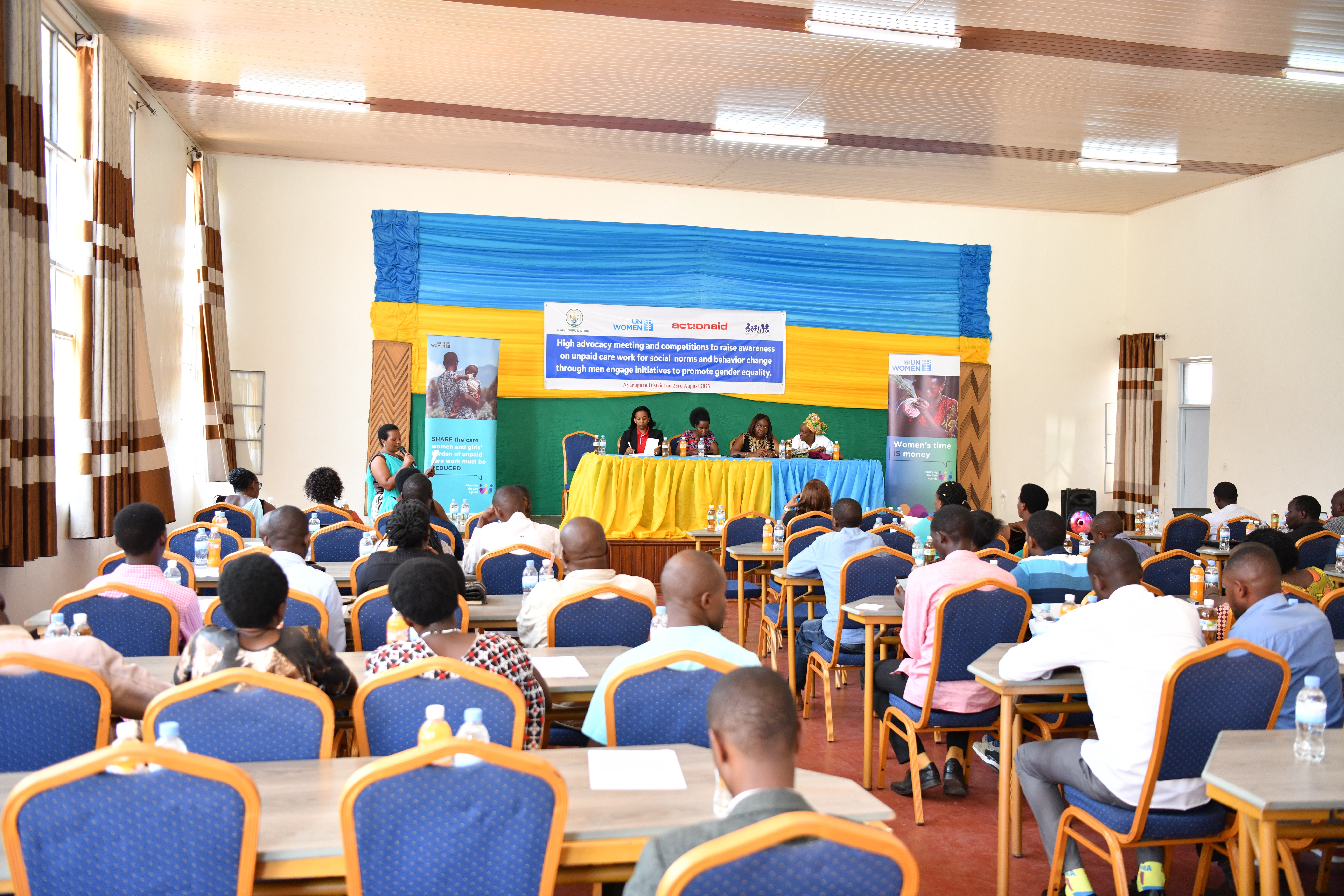 High advocacy meeting on unpaid care work in Nyaruguru district, Rwanda