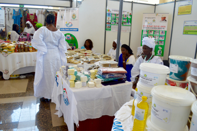 Women entrepreneurs were given the opportunity to showcase their different products in the foyer