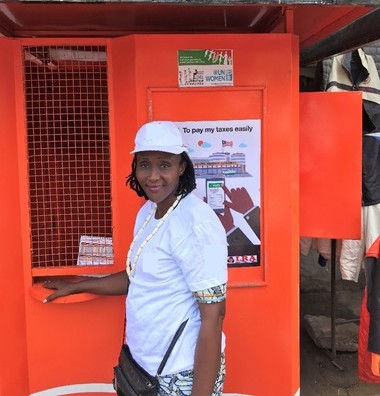 Catherine V. Sackie becomes the first Orange Kiosk female Mobile Money Agent.2