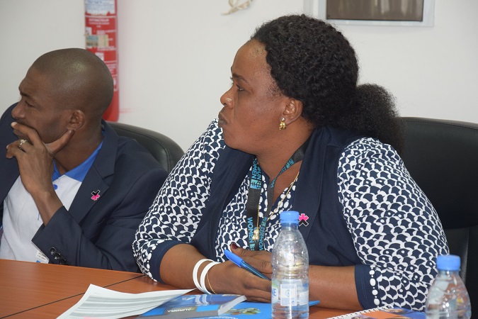 Esther Massah follows the discussions during the just concluded diplomatic training