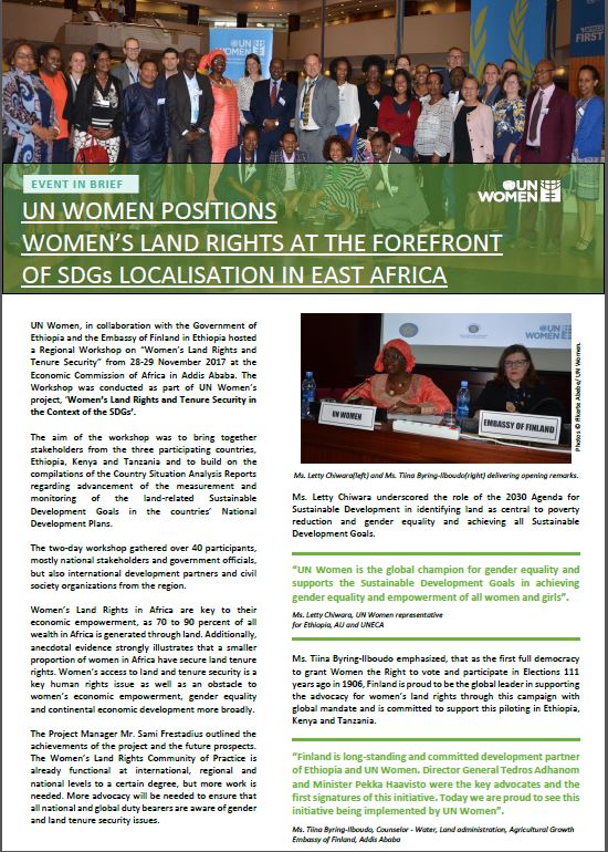 Women Land Rights Regional Workshop