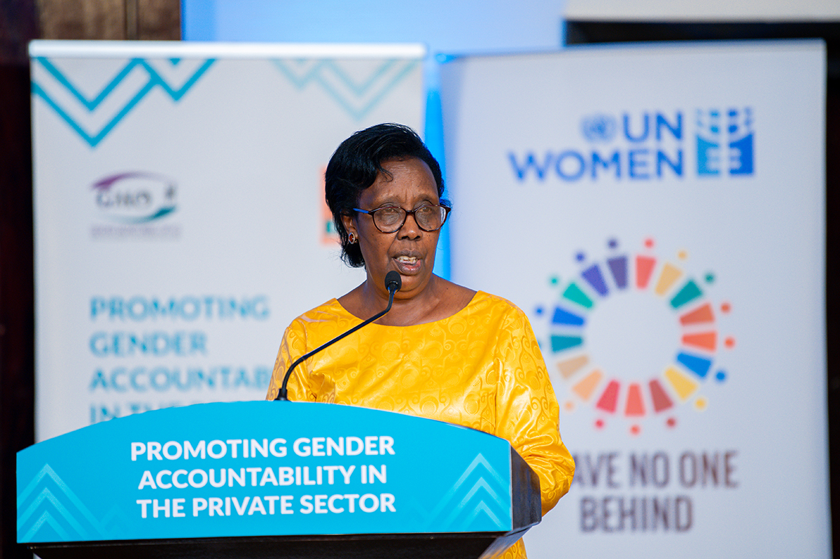 Ms. Rose Rwabuhihi, Chief Gender Monitor. Photo: UN Women Rwanda. 