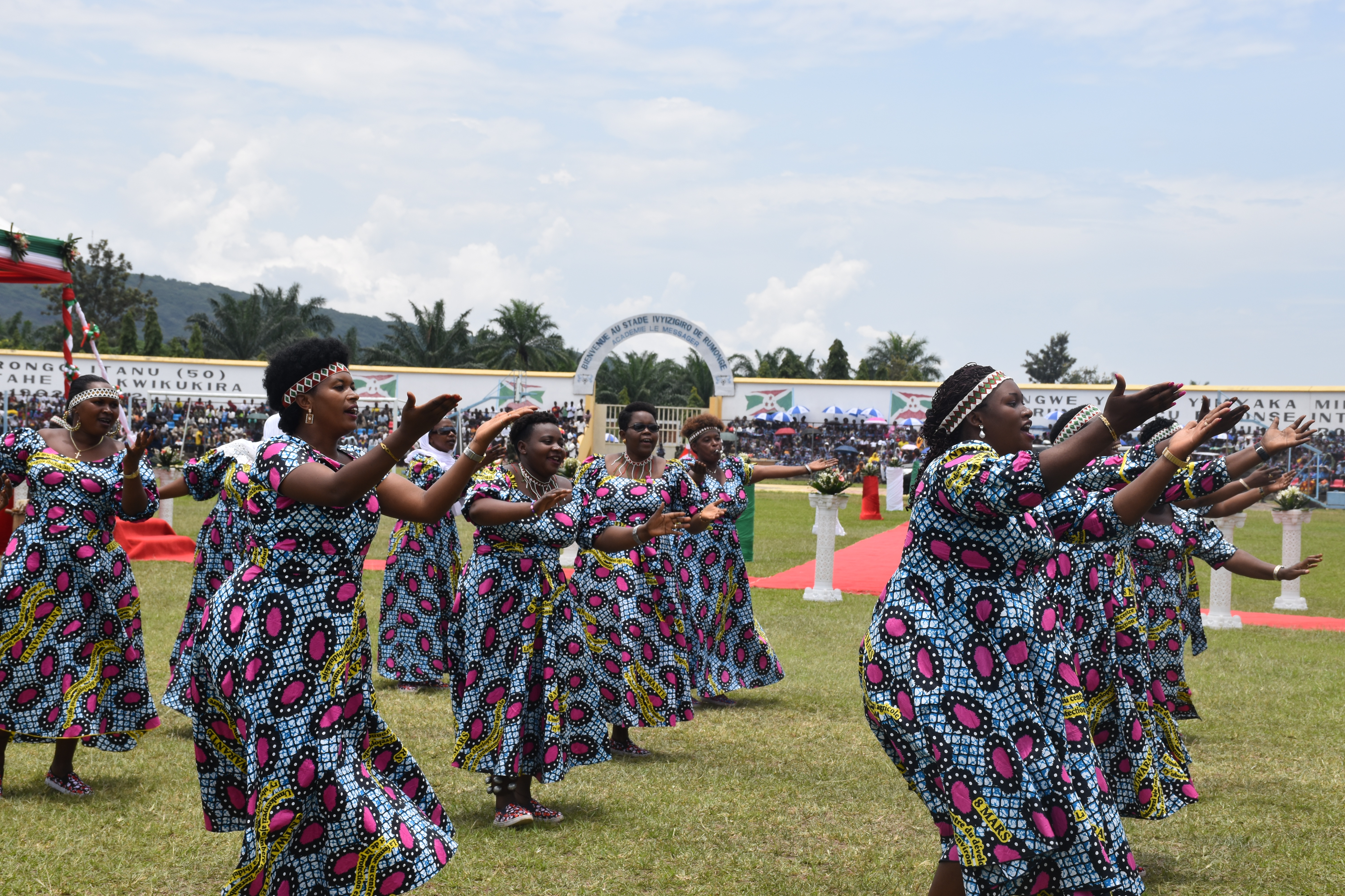 Female staff of the Ministry in charge of gender presenting a traditional dance number