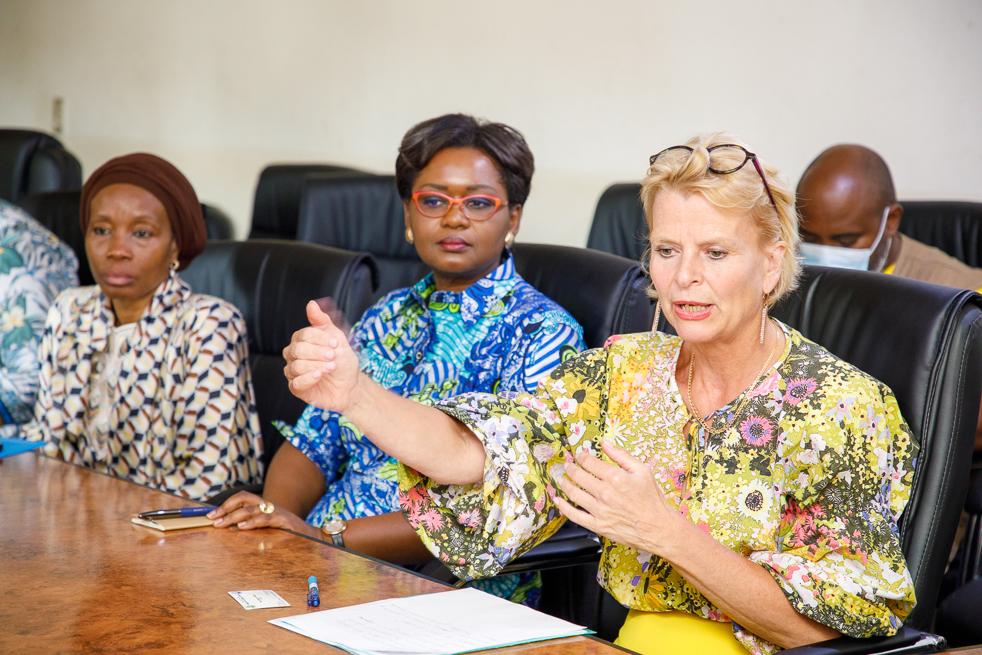 Assistant Secretary General and UN Women Deputy Executive Director, Asa Regner, UN Women Regional Director for West and Central Africa, Oulimata Sarr and UN Women Liberia Country Representative, Comfort Lamptey at a meeting with Government officials in Liberia.
