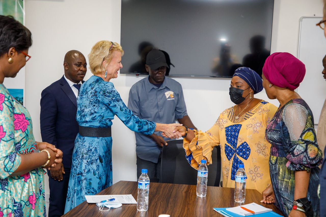 Assistant Secretary General and UN Women Deputy Executive Director, Asa Regner meets with the Vice President if Liberia, Chief Dr. Jewel Howard Taylor. Photo @UN Women/ Alioune Ndiaye
