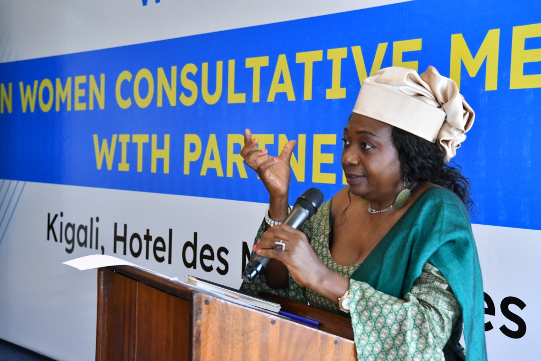 UN Women Rwanda Country Representative delivery her opening remarks.