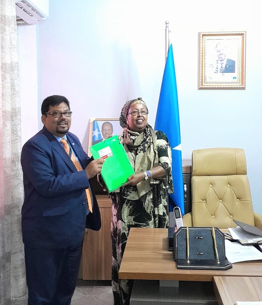 Dr. Syed Sadiq & Hon Khadijo Mohamed Diriye  Photo: UN Women Somalia