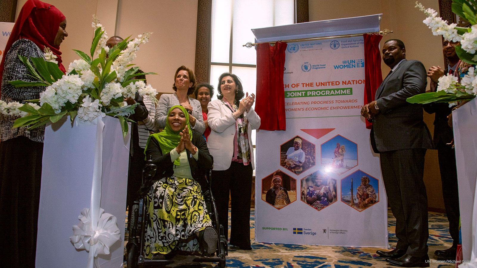 Launch of a five-year joint programme “Accelerating Progress Towards Rural Women’s Economic Empowerment project (JP RWEE),” a programme funded with US$ 5 million by Norway and Sweden. Photo: UN Women/Michael Goima. 