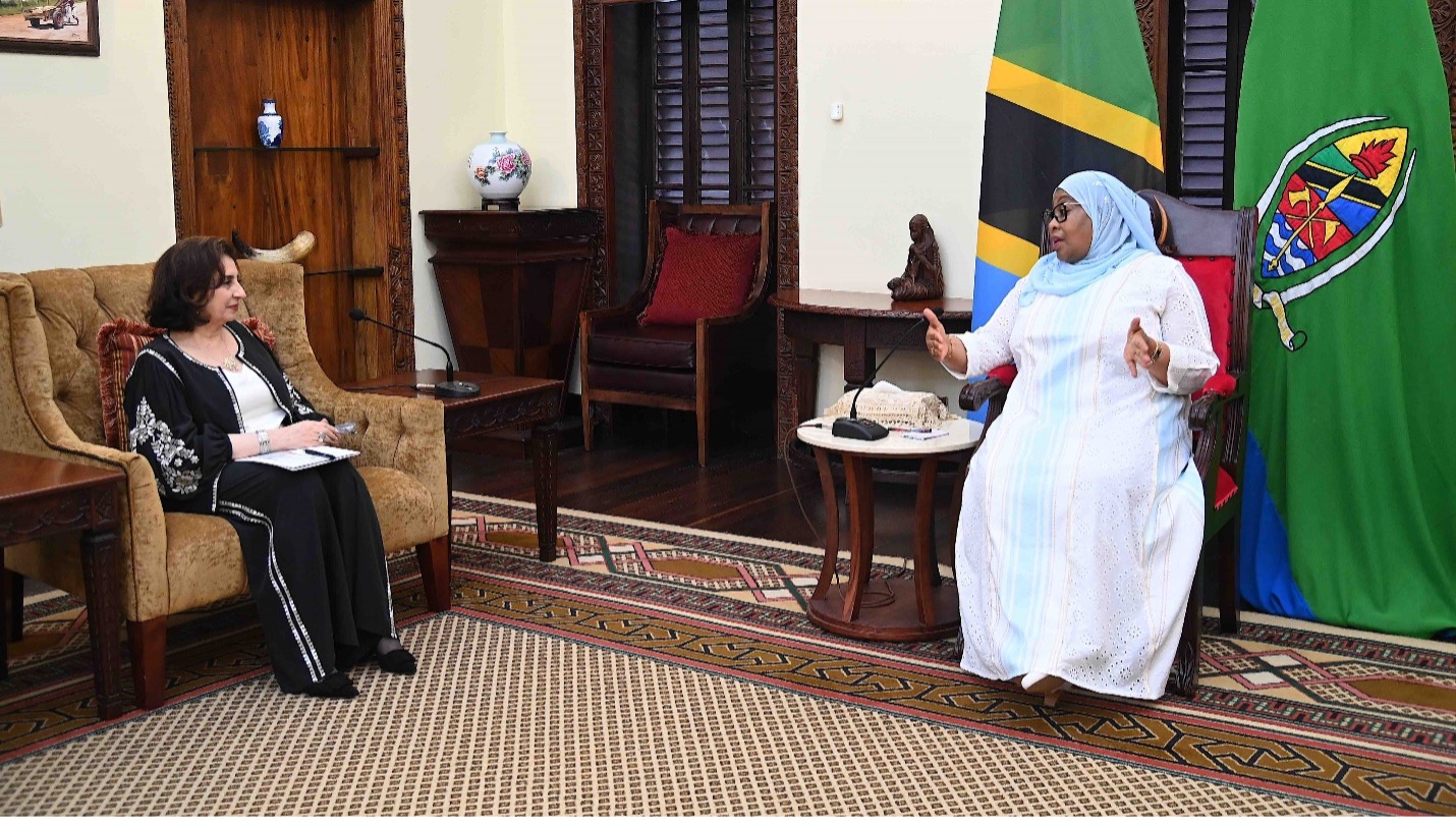 UN Women Executive Director Sima Bahous and President of Tanzania Samia Suluhu Hassan.  Photo: Courtesy of Tanzania State House