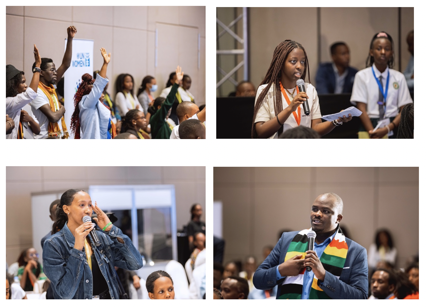 Participants asking questions during the panel Q&A session. Photos: UN Women/Next line.