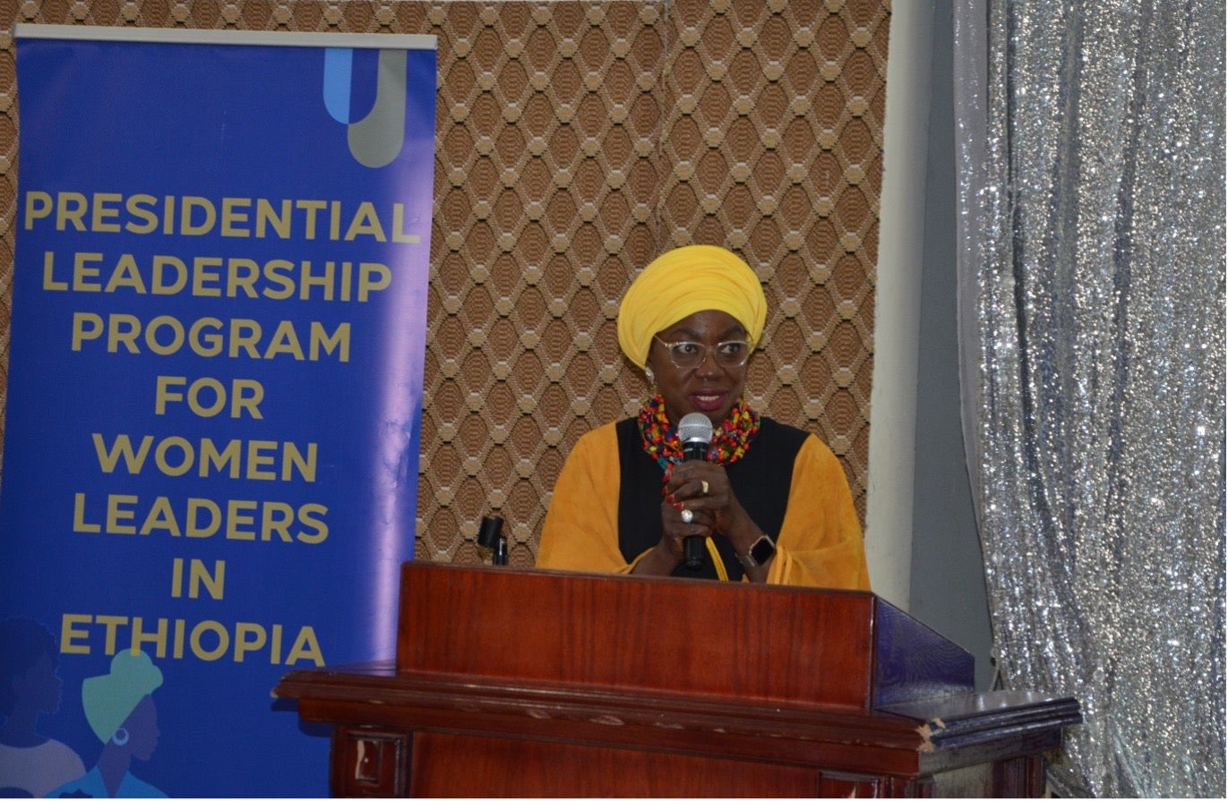 Ms. Awa Ndiaye Seck; UN Women Special Representative, Liaison for the African Union Commission and the Economic Commission for Africa gives remarks.(Photo: UN Women/Fikerte Abebe)