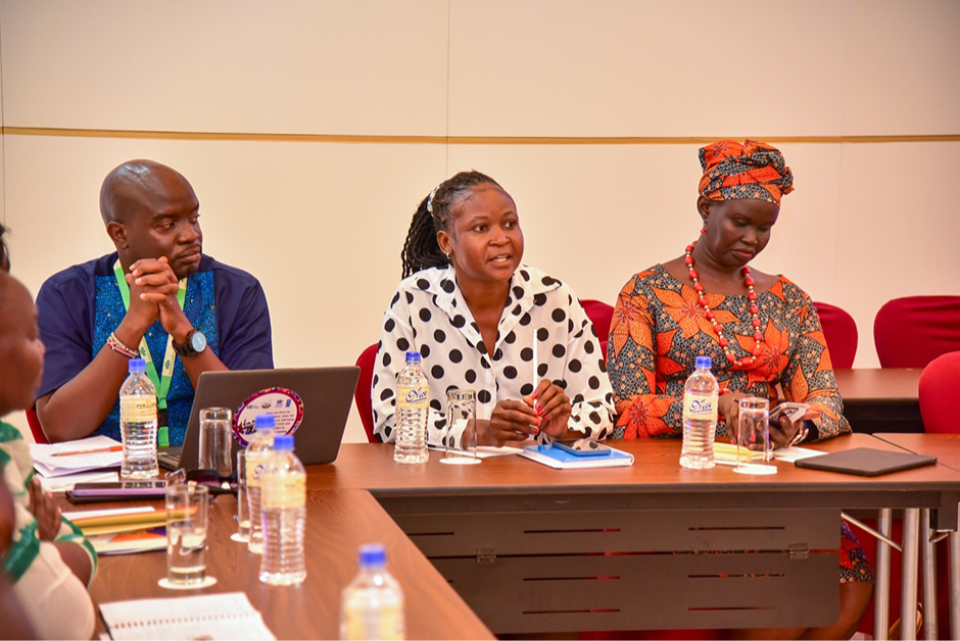 Civil society and women’s rights activist giving feedback during their round table discussion with Deputy Executive Director Åsa Regnér at the Pyramid Hotel 
