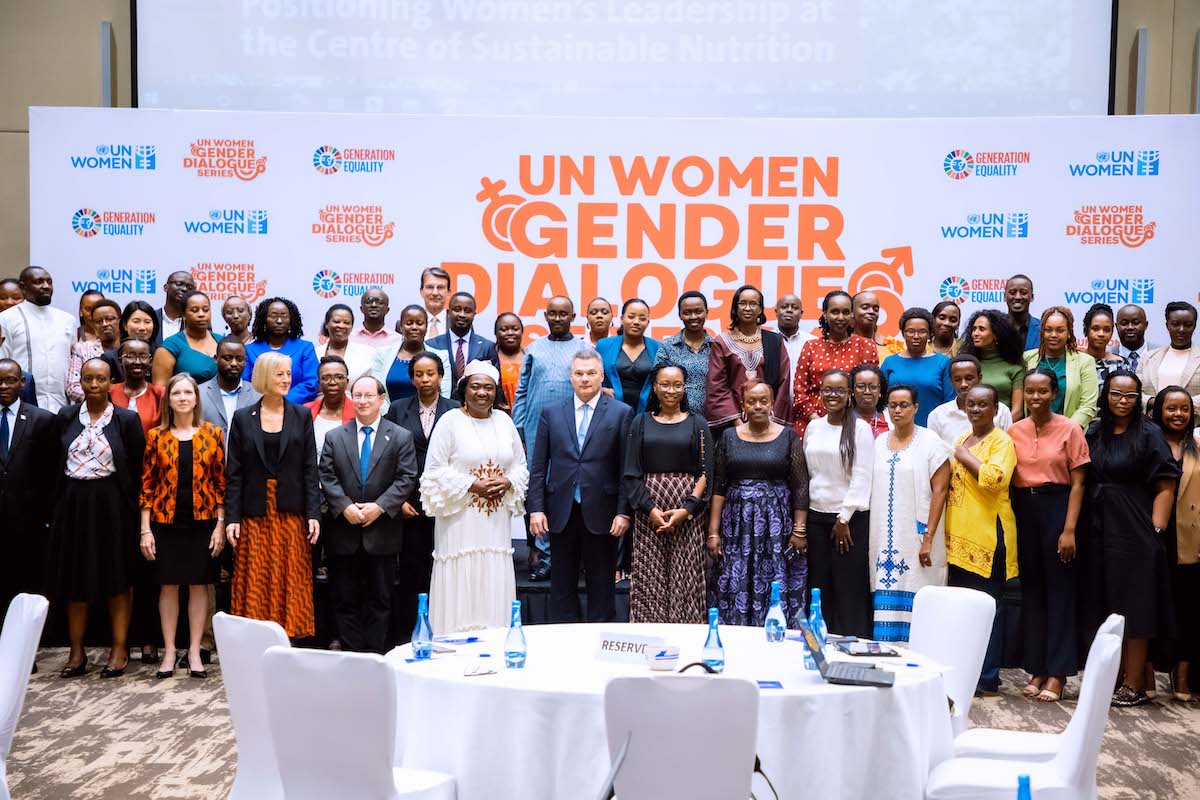 Group photo of the Gender Dialogue participants. Photo: UN Women Rwanda/ Next line.