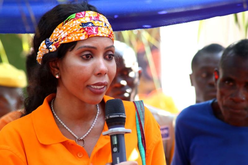 Jaha Dukureh, UN Women Goodwill Ambassador on FGM and child marriage at the launch of the 16 Days campaign in Liberia. Photo credit @UN Women Liberia