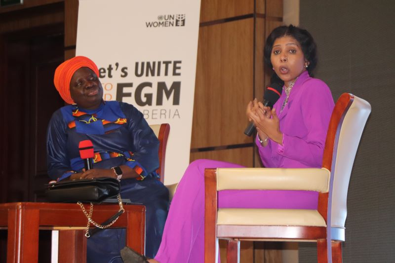 Jaha Dukureh, UN Women Goodwill Ambassador for Africa responding to questions after the screening of 'Jaha's Promise.'