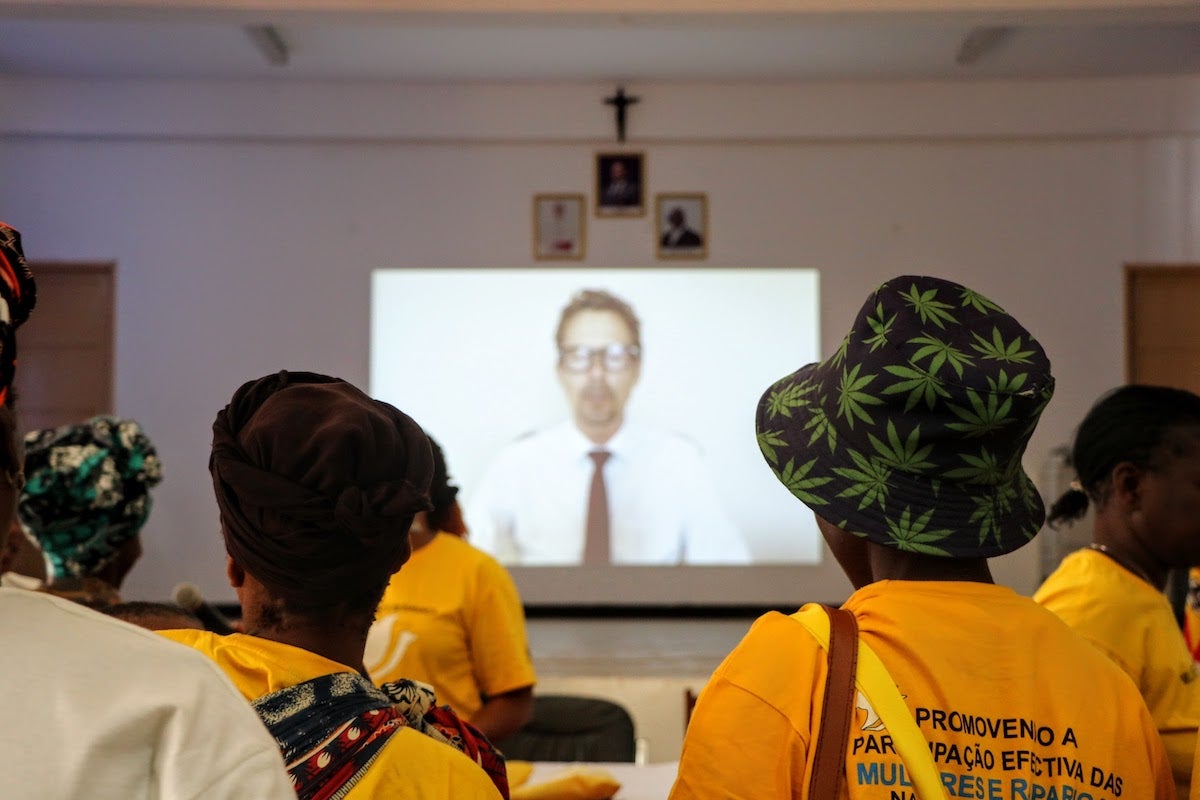 The Norway Ambassador, H.E. H.E Haakon Gram- Johannessen delivering his speech at Conference (Photo: UN Women / C. Costa)