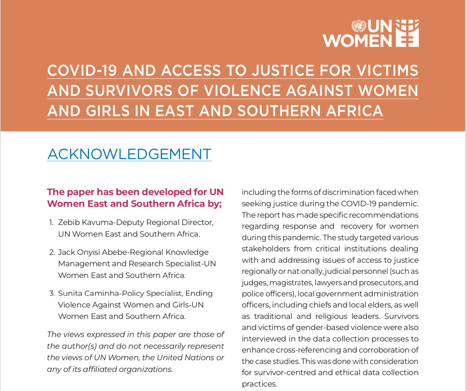 COVID 19 and access to justice for victims paper cover