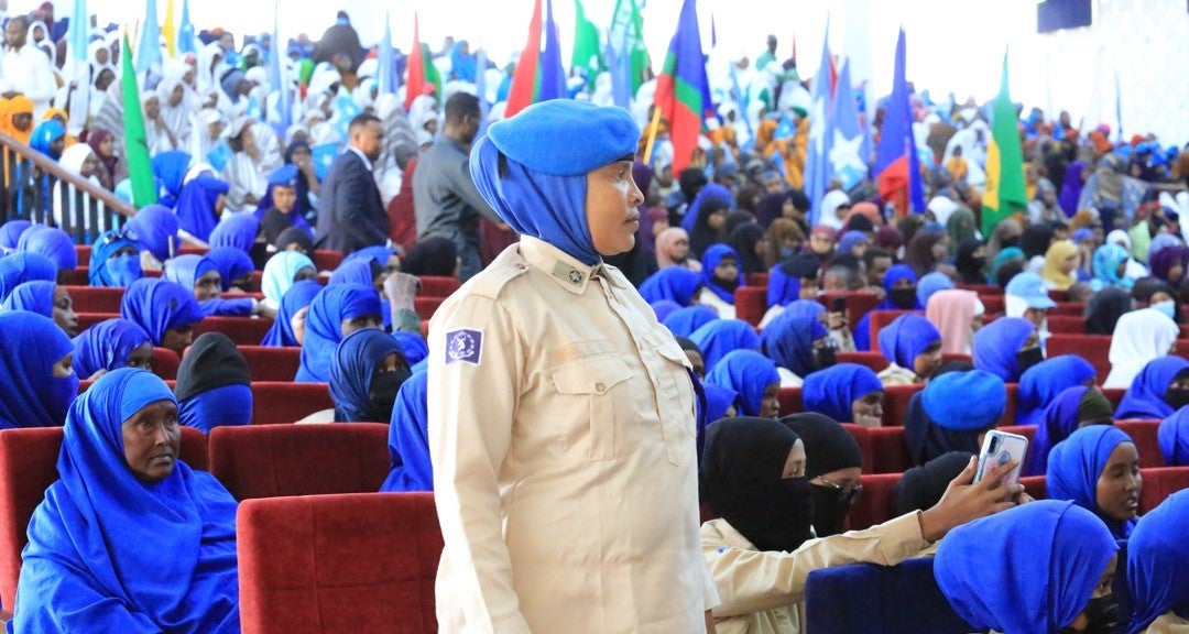 women participating in launch of NAP