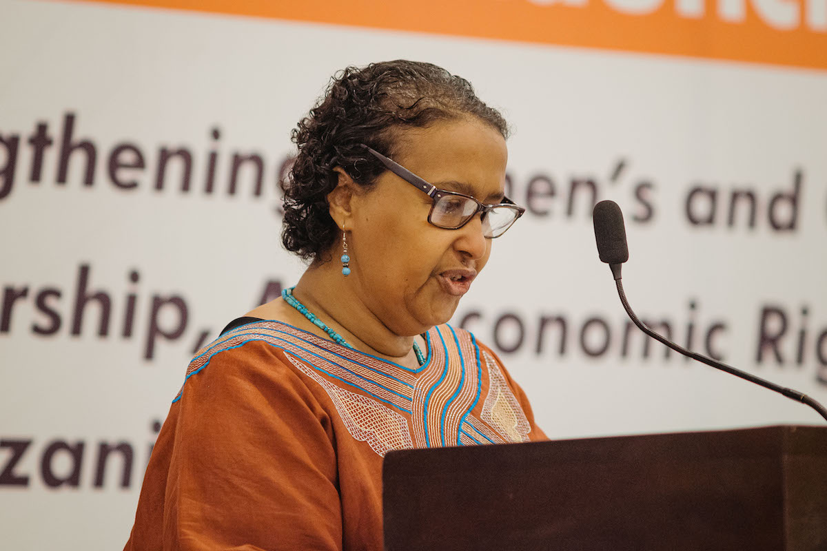 Ms. Hodan Addou giving her remarks at the launch. Photo: UN Women