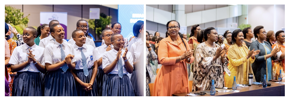Some of the women and girls at the launch of AWLN at Intare Arena, Kigali Rwanda. Photo courtesy NWC.