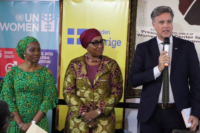 Swedish Embassy, in collaboration with the Ellen Johnson Sirleaf Centre for Women and Development (EJS Centre) and UN Women Liberia, host diplomatic dialogue on the role of political parties in promoting women's political participation. Photo credit @UN Women/ Gloriah Ganyani