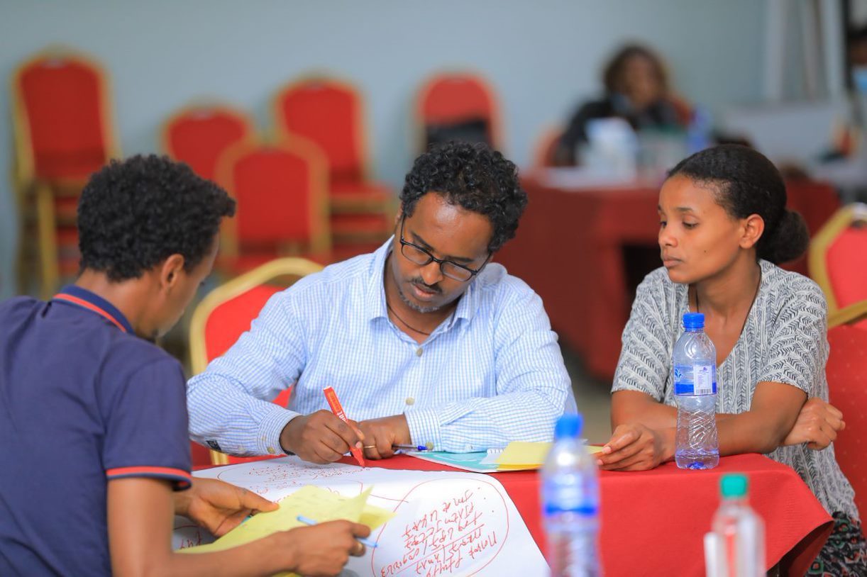 WPS-HA-Journalists in a discussion during a training organized by UN Women in collaboration with Ethiopian Media Authority(Photo-Seifemichael Tilahun)