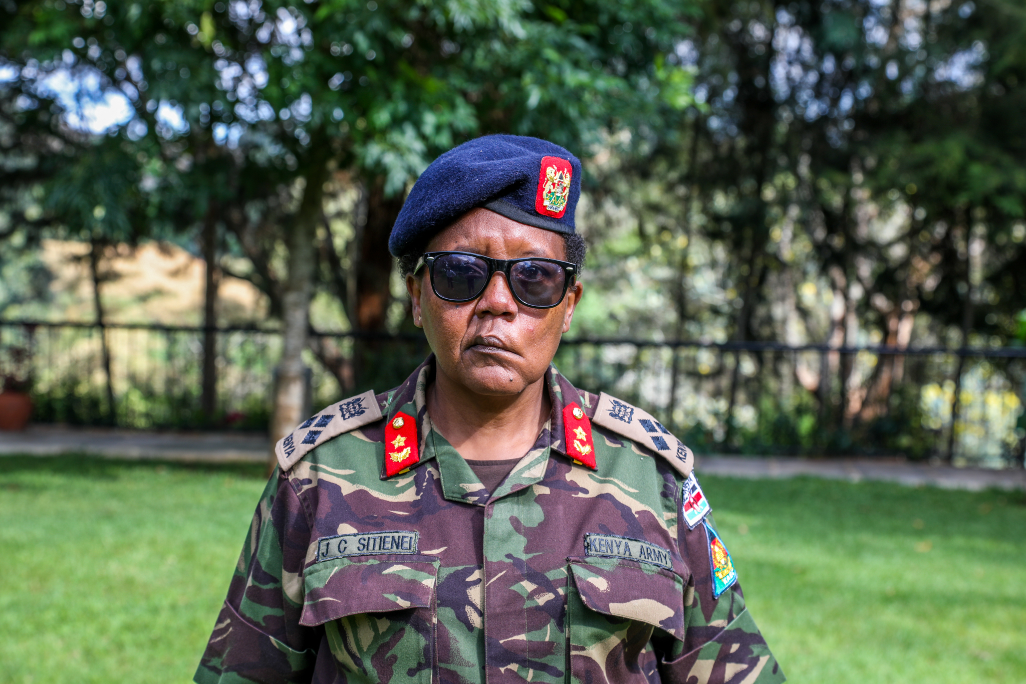 Brigadier Joyce Sitienei is one of the most senior ranks in the Kenyan military. She is the Director of the International Peace and Security training Centre 