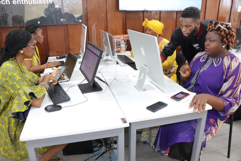 Social media and digital marketing skills training for aspiring female politicians in Liberia. Photo credit @UN Women Liberia/ Gloriah Ganyani