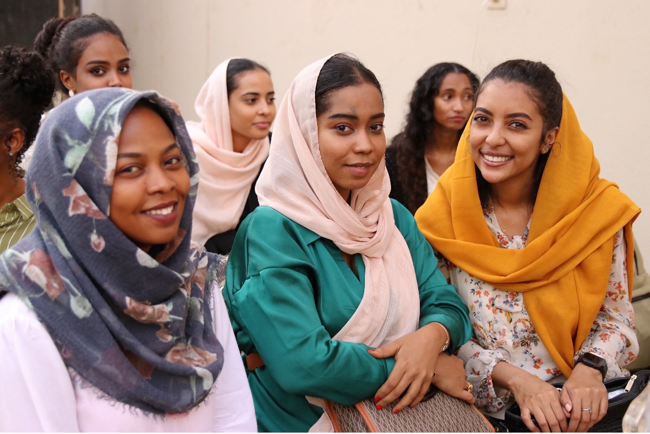 Students of the School of Mathematical Science at the University of Khartoum at the UN International Women’s Day celebrations. Photo: UN Women/Aijamal Duishebaeva 