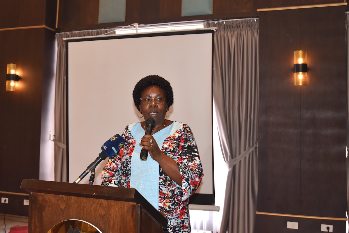 Ms. Cecile Mukarubuga gives opening remarks. (Photo: UN Women/Fikerte Abebe)