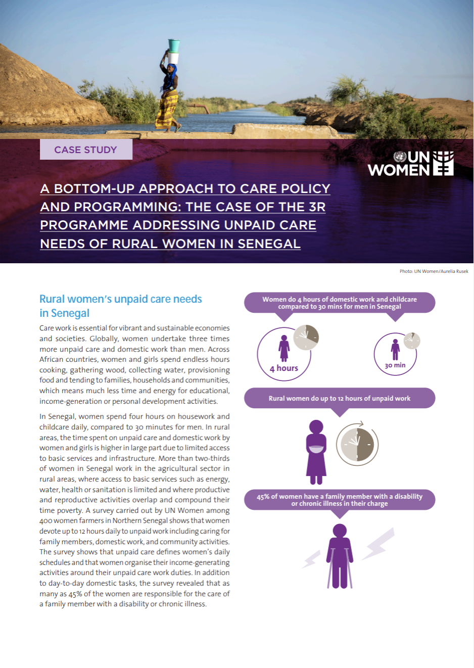 A BOTTOM-UP APPROACH TO CARE POLICY AND PROGRAMMING: THE CASE OF THE 3R PROGRAMME ADDRESSING UNPAID CARE NEEDS OF RURAL WOMEN IN SENEGAL.