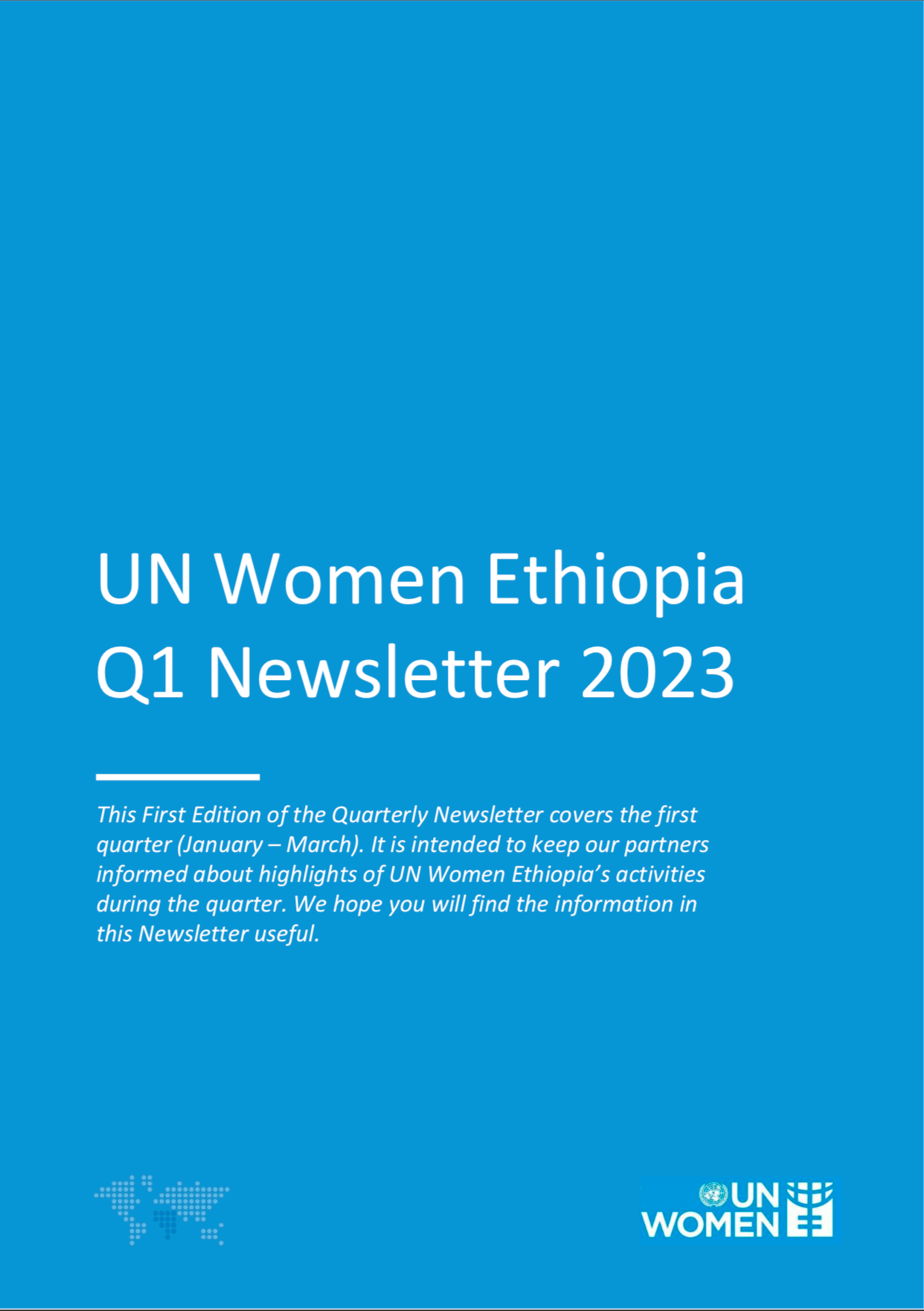 UN Women Ethiopia Country Office 2023 Quarter 1 Newsletter