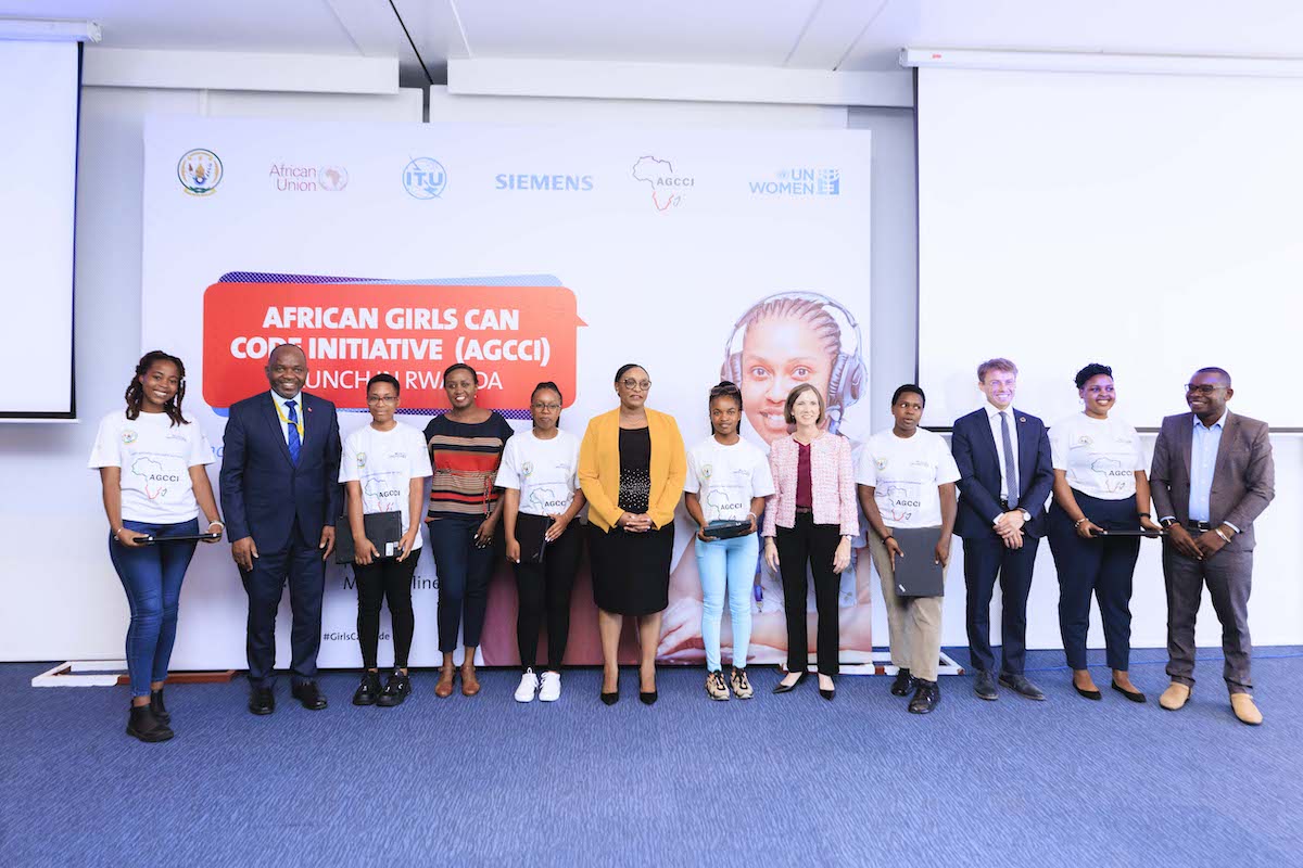 The Africa Girls Can Code Initiative Rwanda launch in Kigali Rwanda. Photo: UN Women 