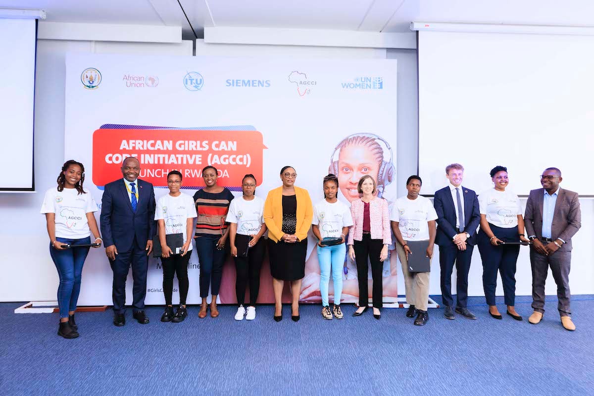 The Africa Girls Can Code Initiative Rwanda launch in Kigali Rwanda. Photo: UN Women 