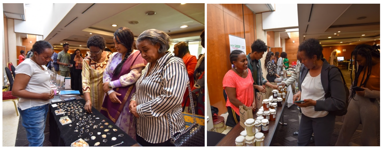 Women/girls in business participated on the bazaar and exhibit their products Photo: UN Women/Tensae Yemane