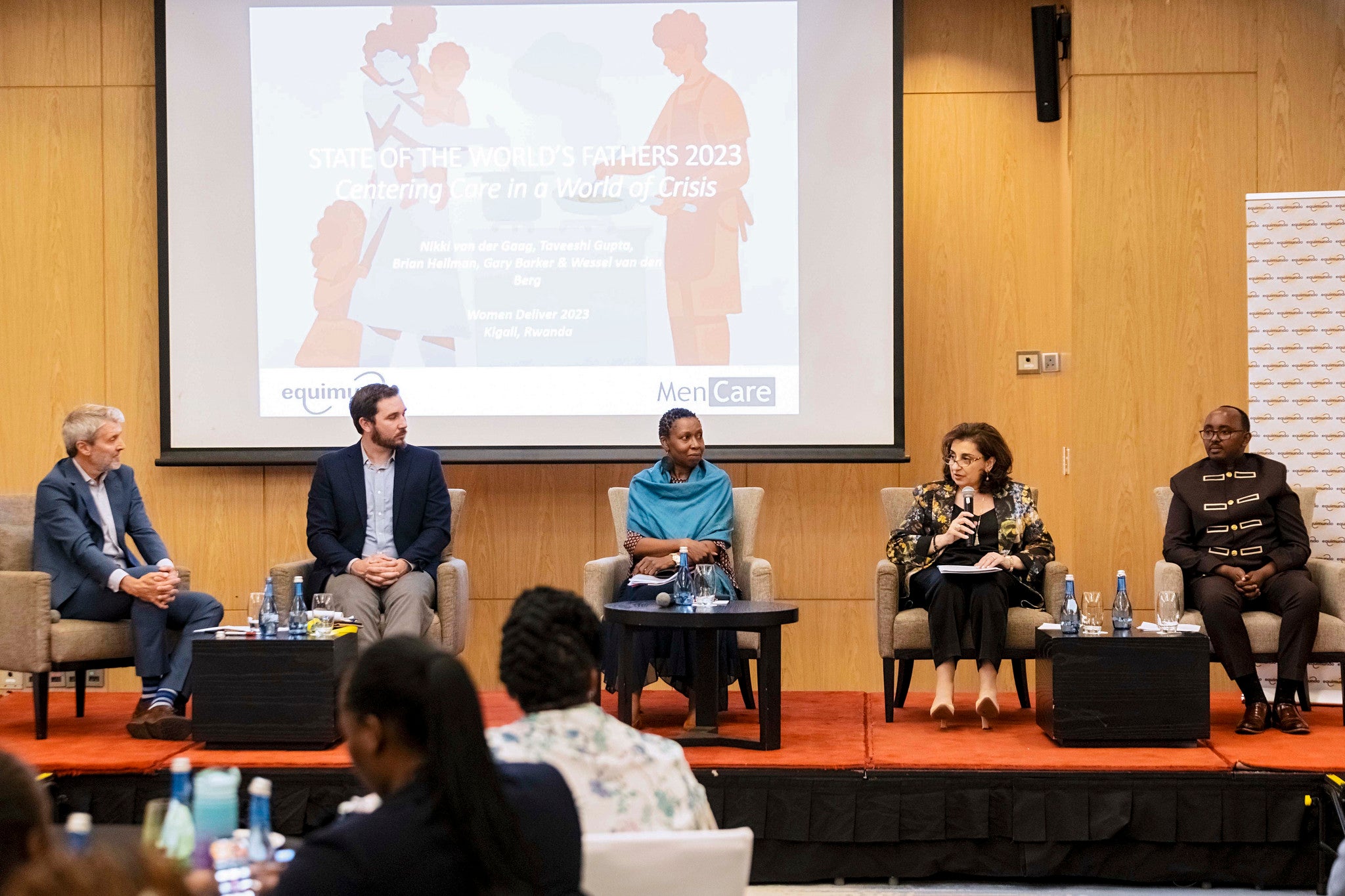 UN Women Executive Director Bahous at the launch of the State of the World’s Fathers 2023 report. Photo: UN Women/Emmanuel Rurangwa