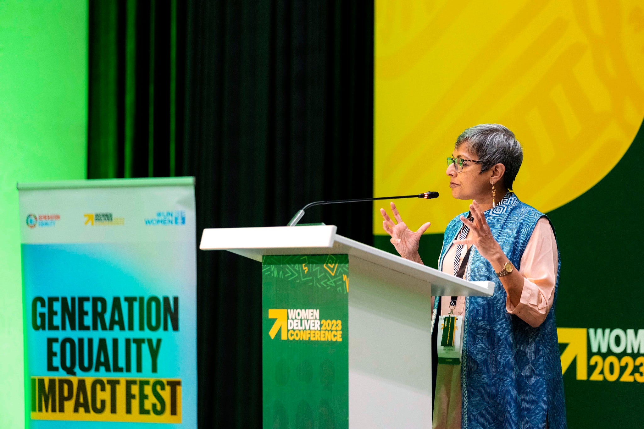 Lopa Banerjee, Director of Civil Society Division, UN Women at, the Generation Equality Impact Fest. Photo: UN Women/Emmanuel Rurangwa