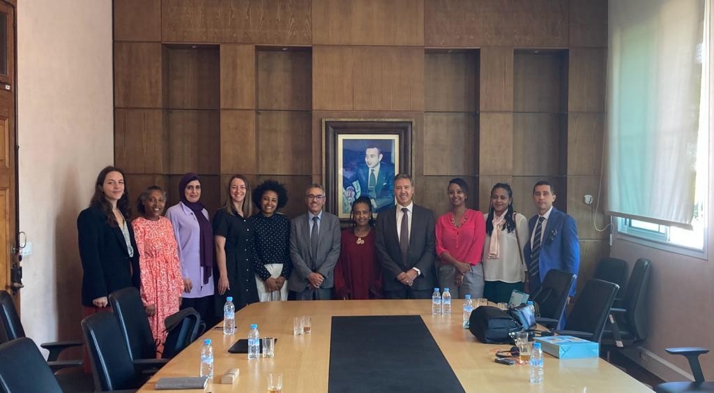 Ethiopian delegates meeting with the Ministry of Economy and Finance and the Center of Excellence. Photo: UN Women 