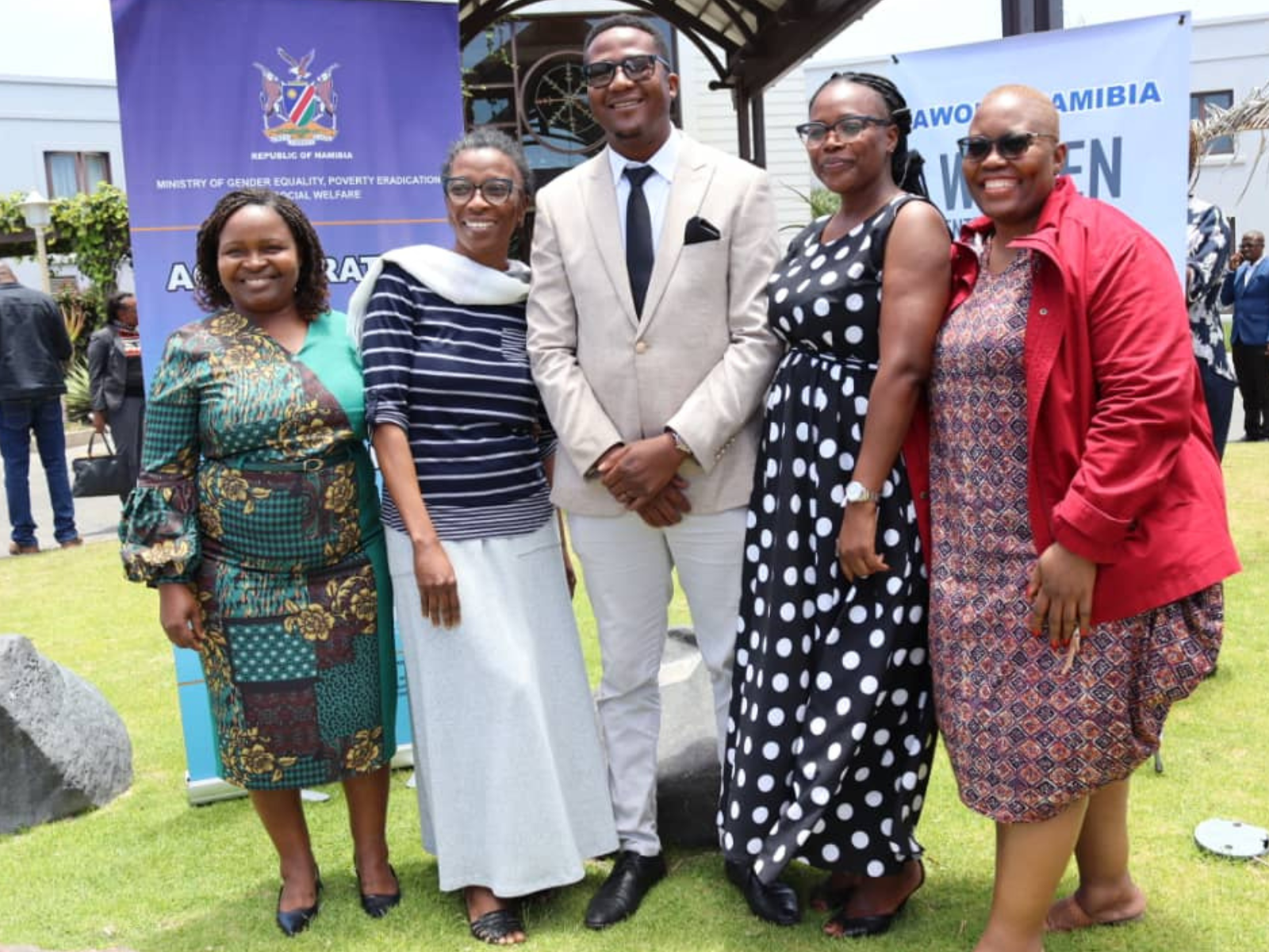 Tuyenikelao Dishena (second from left) is the only Namibia candidate who qualified for the Start and Improve Your Business package Master Trainer certification to train trainers of women entrpreneurs. Photo courtesy of Tuyenikelao Dishena