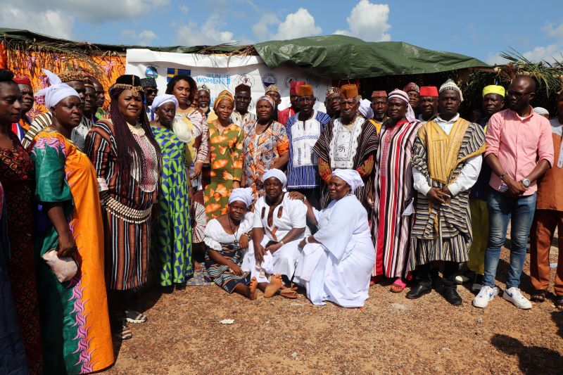 Stakeholders who attended the hand over of 'tools' ceremony. Photo credit @UN Women Liberia