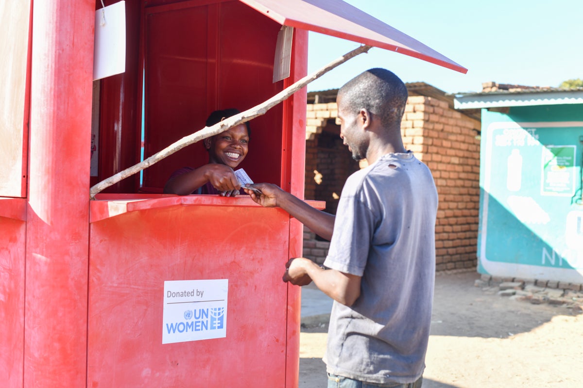 Zayela Initiative kiosk in Mzimba