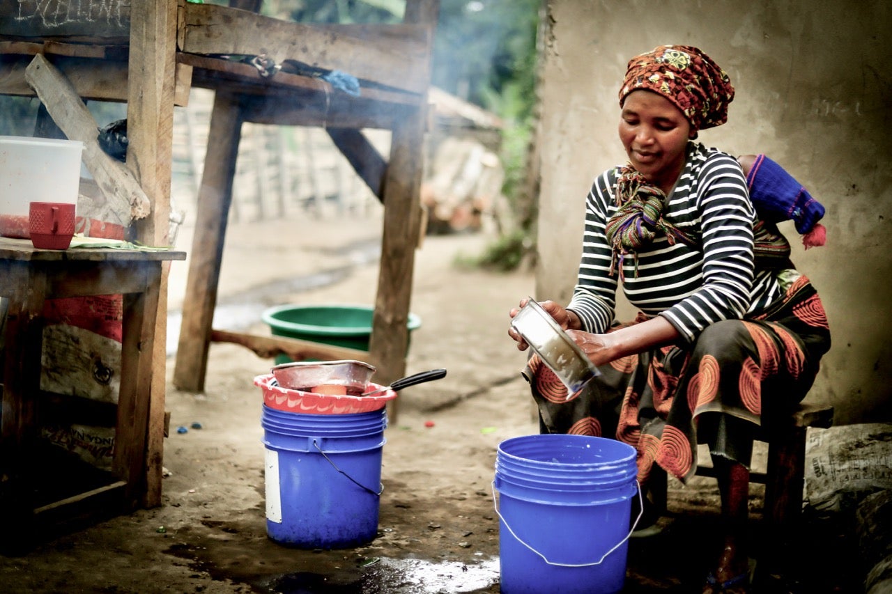 A woman in Arusha region, performing her daily duties. PHOTO: UN Women/Phil Kabuje 