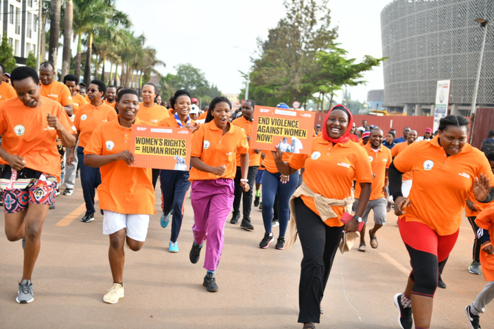 Participants at the car free day event in Rwanda