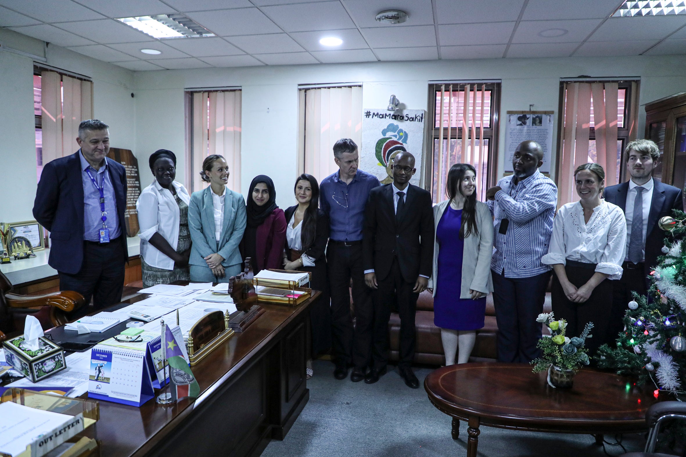 Representatives of the Informal Expert Group with the Minister of Gender, Child and Social Welfare, Honorable Aya Benjamin Warille. Photo: UNMISS