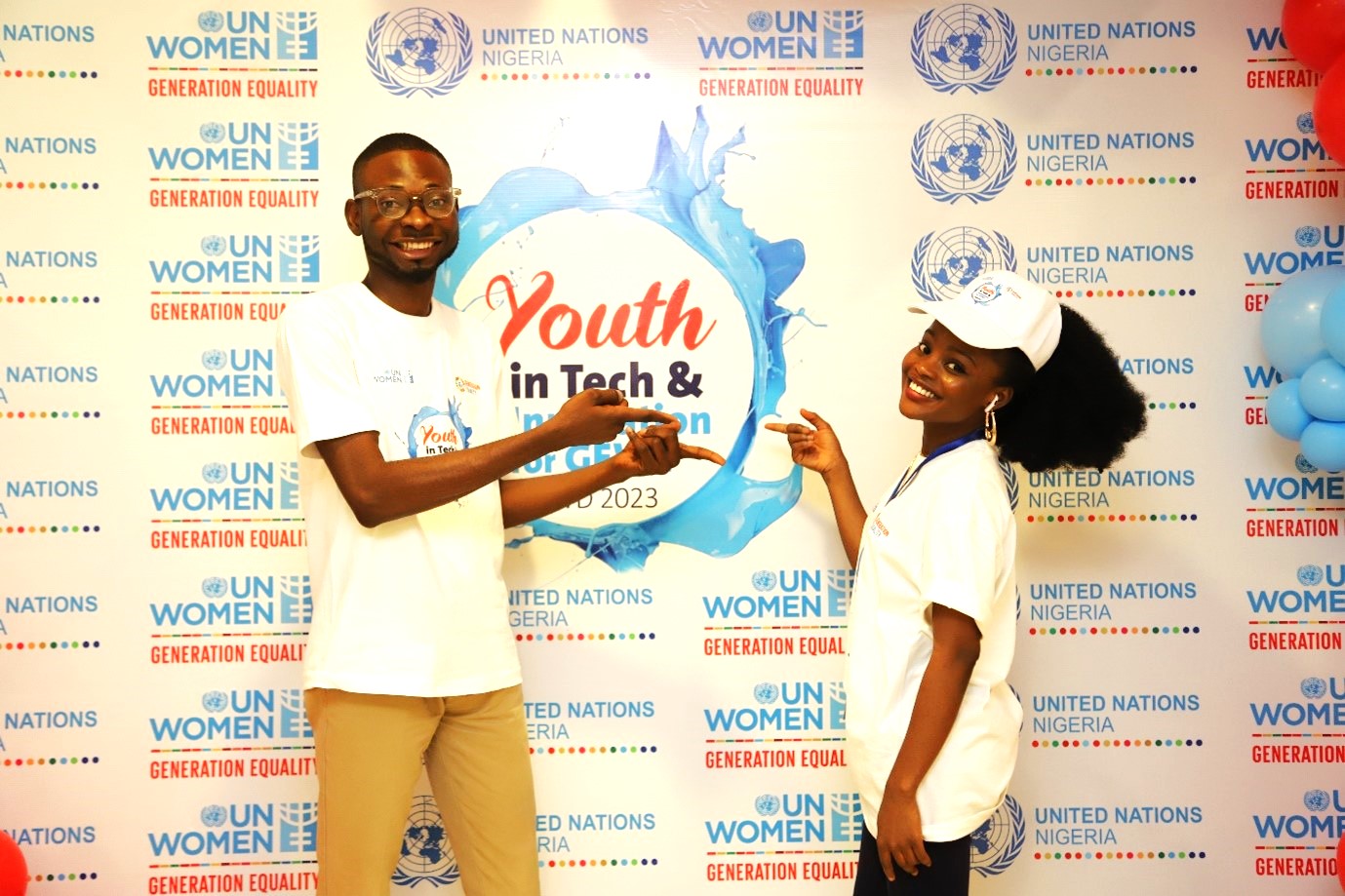 Youths at the Youth in Tech and Innovation for GEWE event to celebrate the 2023 International Women’s Day. Photo: UN Women/Anthony Abu