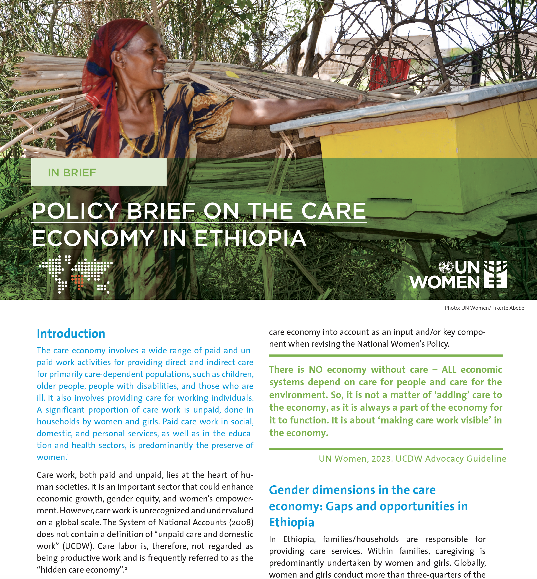 Policy Brief on Care Economy