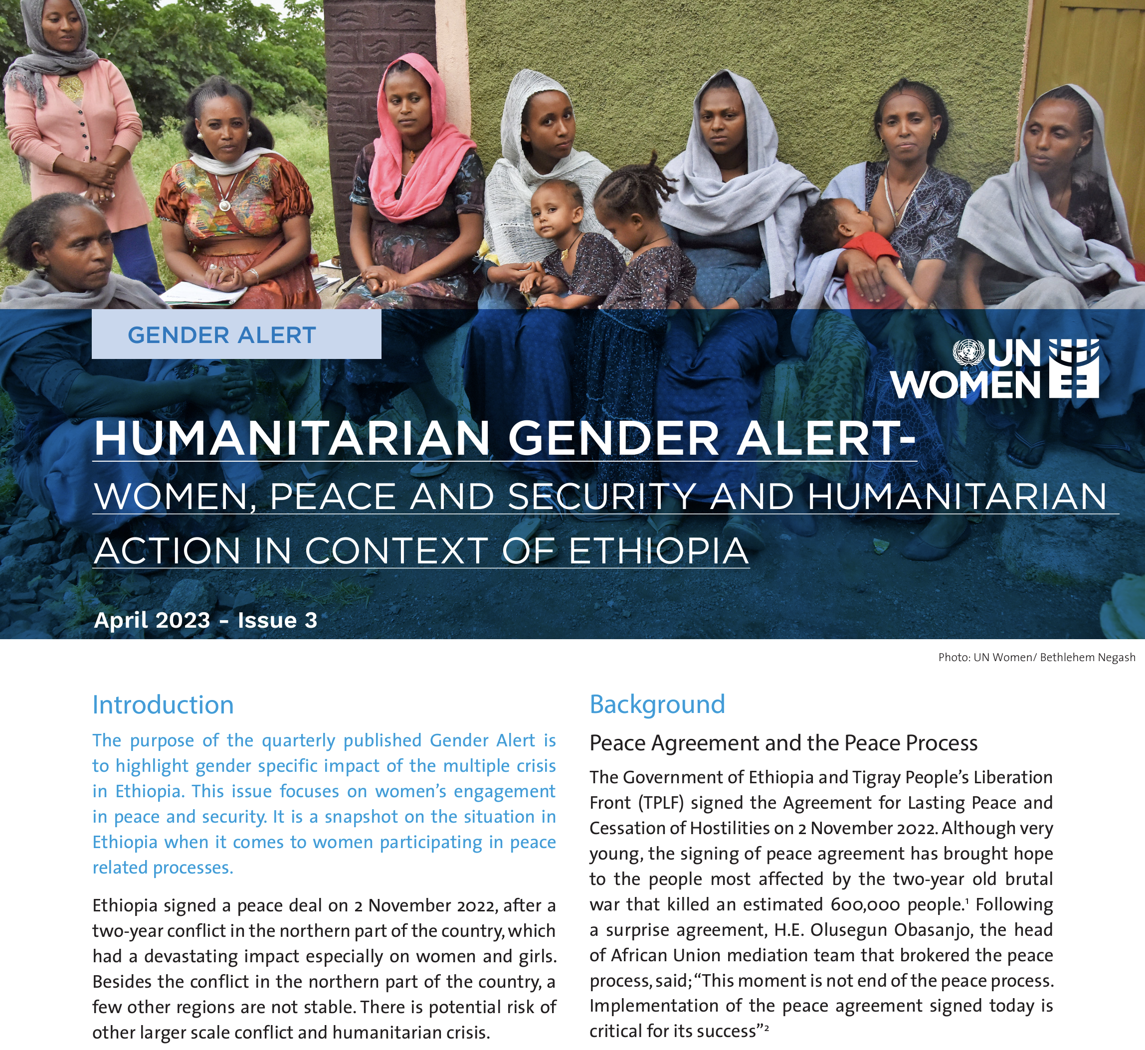 Humanitarian Gender Alert
