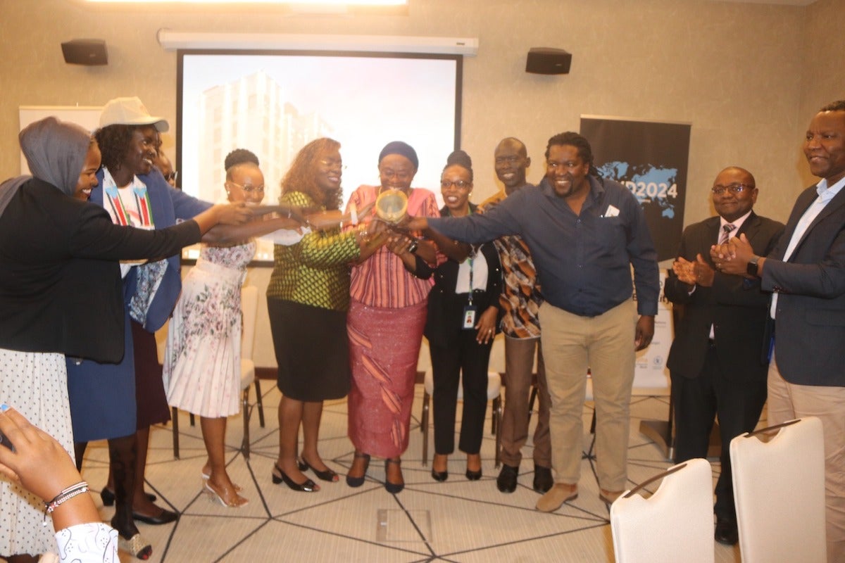 UN Women Deputy Country Representative, Rukaya  Mohammed and Panelists during Ring the Bell event Photo Credit: Sarah Nyibak Chaat/UN Women SS