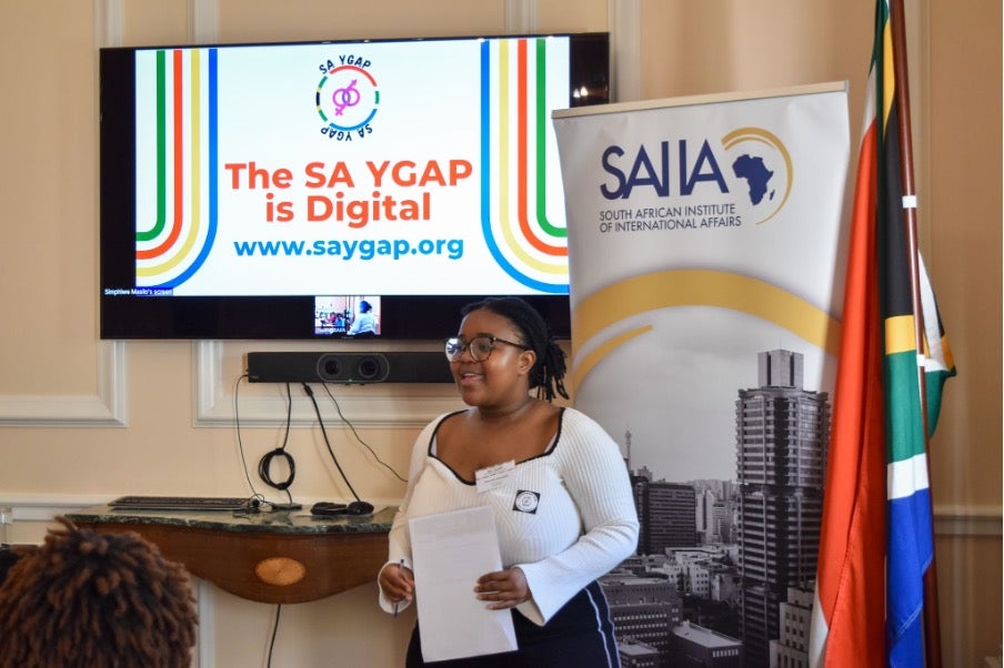  In May 2024,Youth@SAIIA, in collaboration with key stakeholders launched the South African Youth Gender Action Plan website. Photo courtesy of Youth@SAIIA.