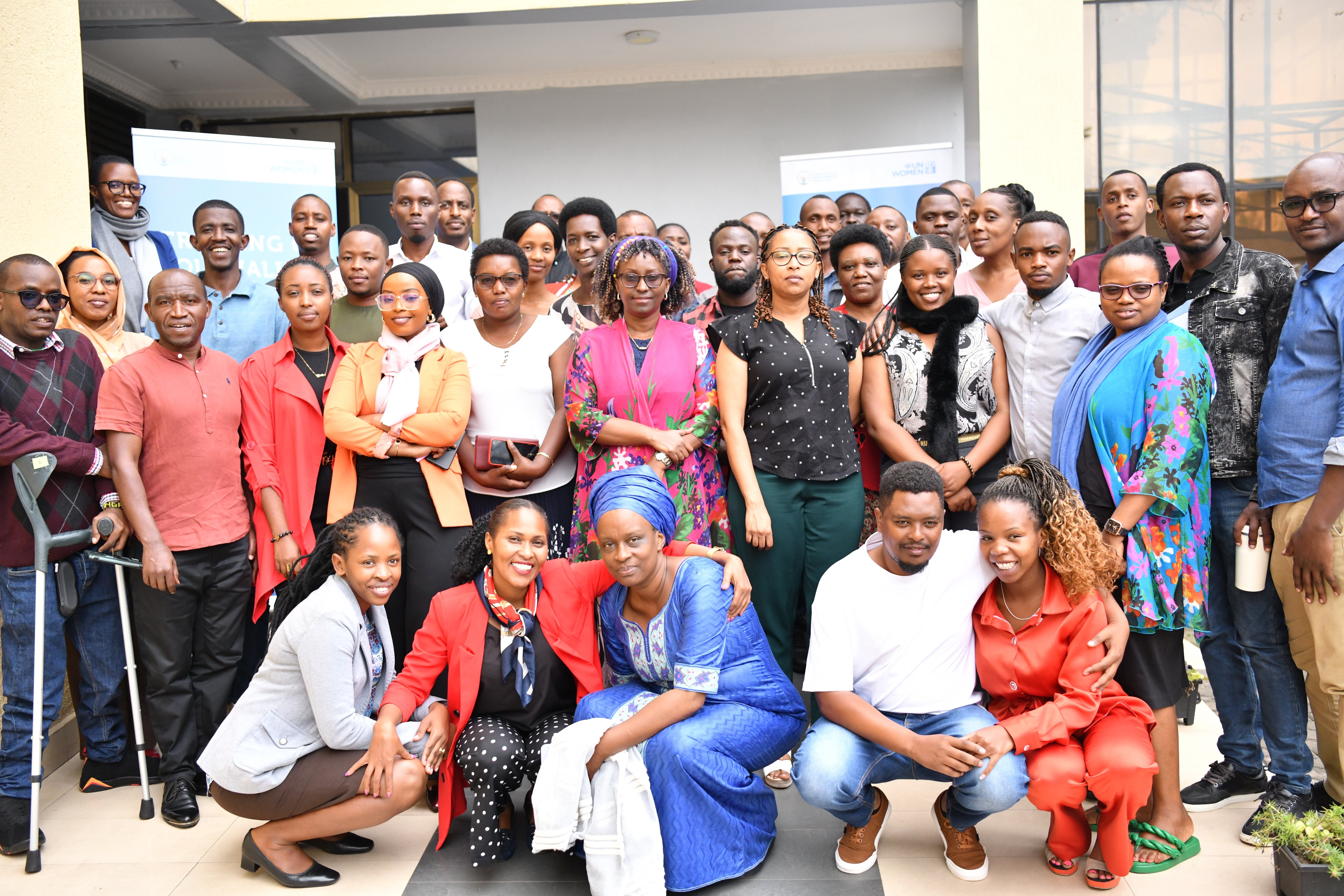 Participants of the three-day training including chief editors, journalists, social media influencers, as well as government counterparts and UN Women staff.